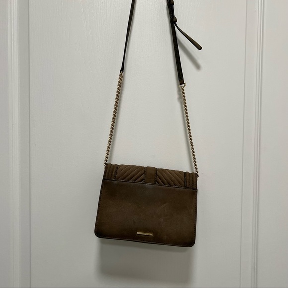 Rebecca Minkoff Small Chevron Nubuck Leather Crossbody Bag (8”L x 2”W x 5.5”H) - Picture 9 of 12